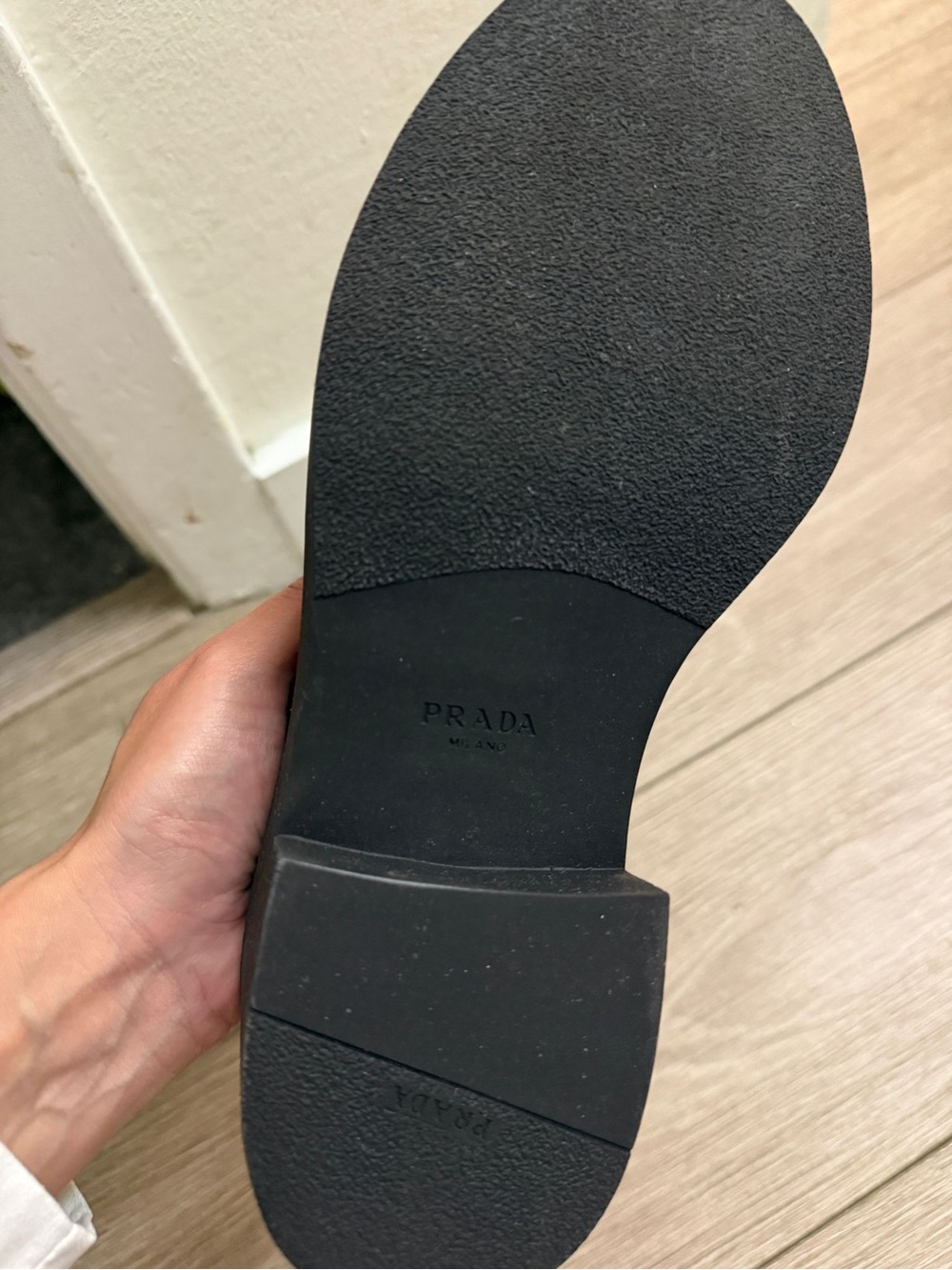 Prada Women’s Black Leather Loafers - Picture 6 of 7